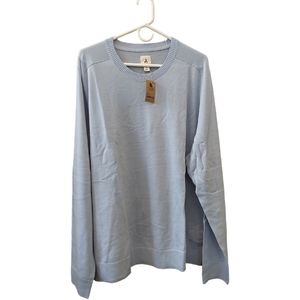 NWT Mens Merino Light Blue Sweater. Size 3X